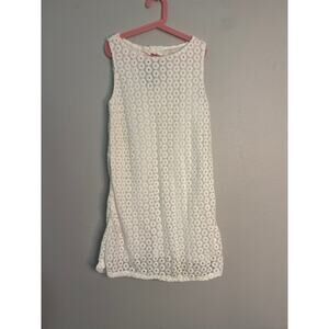 Kate Spade Girls White Eyelet Shift Dress